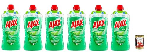 Ajax Detersivo Pavimenti Limpiador de suelos, limpiador de frescura y limpieza, limón, 950 ml + Italian Gourmet Polpa 400 g