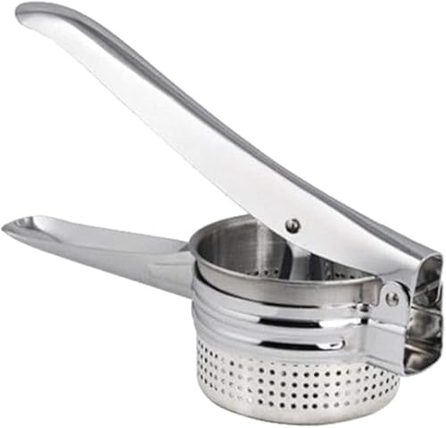 PEBBLE HUG Manual Fruit Vegetable Squeezer, Stainless Steel | Easy Cleaning Hand Press, Potato Ricer, Fruit Press, Interchangeable Blades And Filter