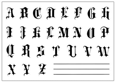 GoDdis 2 Pieces Of Juice Temporary Tattoo Fake Tattoo Stickers Herbal Semi-Permanent Waterproof Men'S Finger Gothic 26 English Letters Lasting For Two Weeks