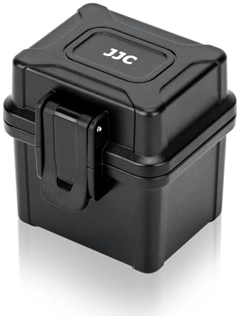 JJC Funda 2 en 1 para Tarjeta de Memoria y batería de cámara, Resistente al Agua, para 4X Nikon EN-EL19 EN-EL10 / Rioch DB-110 / Fujifilm NP-50 + 2X CF Express Type B/XQD + SD + 4X Micro SD