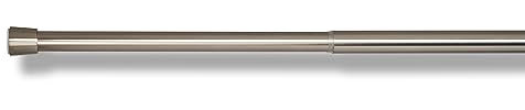 ondeco Duschvorhangstange Stretch Spannstange, Metall-Stange, Ausziehbar, Montage ohne Schrauben und Bohren für Badezimmer sicherer Halt, Durchmesser 23/26 mm Edelstahl-Optik 120-220cm