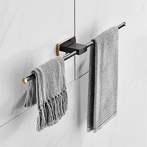 Generisch Handtuchhalter aus schwarzem Gold, kreativer Handtuchhalter aus Kupfer, Handtuchhalter, Toilettenpapierhalter, Handtuchhaken für Bademäntel, Badezimmer-Hardware-Set, Badezimmer-Har