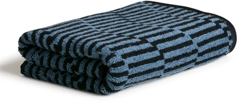 Möve Illusions Relief Handtuch 50 x 100 cm aus 100% Baumwolle, Steel Blue/Black