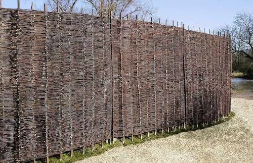 Papillon Premium Willow Hurdle Woven Wicker Wattle Garden Fence Panel H1.82m (1.82m x 0.60m)