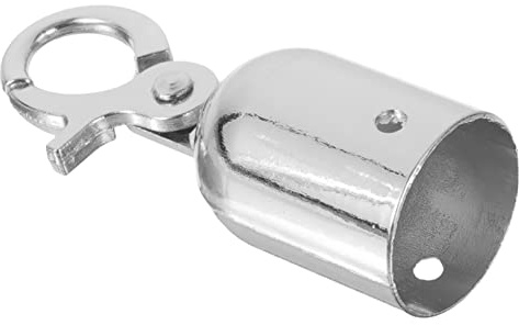 BELLIFFY Rope End Stopper Cord End Caps Silver Stainless Steel Snap Hook for Queue Barrier Crowd Control Post Small Size