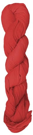 TOUTACOO, Foulard, turban, halsduk, flätad 100 % bomull - herr och dam, 4-röd, one size