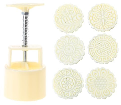 Limtula 100g Plastic Material Mooncake Moulds Mooncake Stamp Flower Shaped DIY Mooncake Tool for MidAutumn Festival