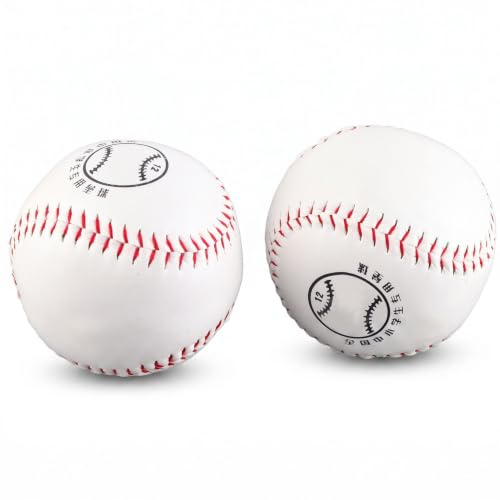 CHEOTIME 12 Inch Training Softball, 2Pcs Baseball Ball for Practice Games