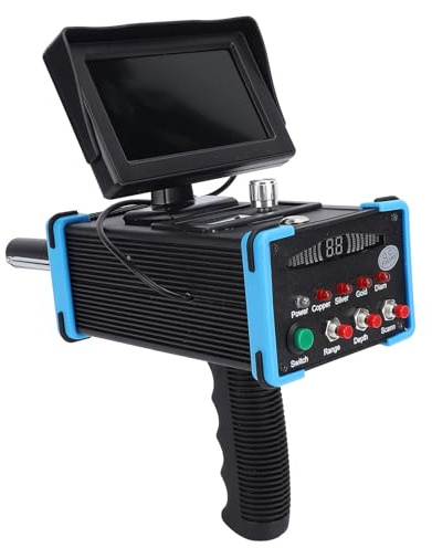 Luocute Metalldetektor, Pinpointer Metalldetektor med Fjärrsökningssystem och Exakta Platsdetekteringsfunktioner, Identifiera Specifika Metaller, 1000 M Intervall, 15 M Djup (EU)