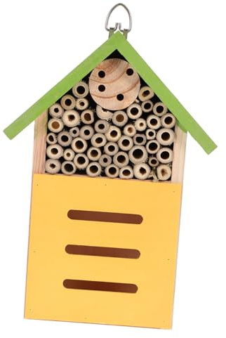 Supvox Holzhaus Für Draußen Als Bienenhaus Insektenhaus Oder Gartenhütte Natürlicher Lebensraum Für Bienen Schmetterlinge Und Marienkäfer Langlebiges Und Stabiles Material Für Garten