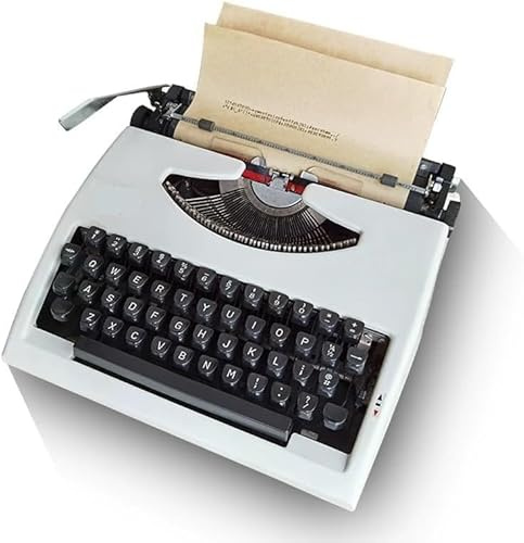 Machinery Typewriter Old fashioned Manual Typewriter, Cordless Portable and Easy to Use Perfect Writer's Literary Gift for Notes Or Letters Creative Writing
