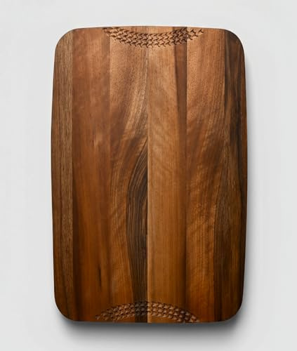 WAGA - TARA Planche à Découper - Plateau de Service - Pièce Unique - Fait à la Main - Artisanat Reconnu par l'UNESCO - Cadeau Crémaillère, Nouvelle Maison, Anniversaire, Mariage, Amis - Décoration