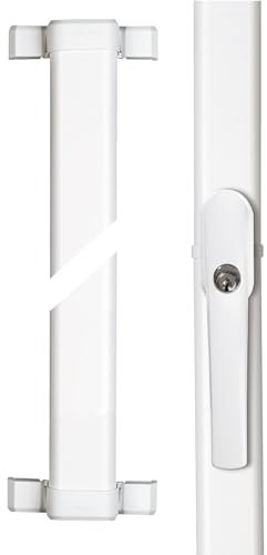 Abus Fenster Stangenschloss FOS550 gleichsperrend - Fenstergriff abschließbar - Fenstersicherung mit 2-Punkt Verriegelung für Fenster- und Balkontüren, weiß