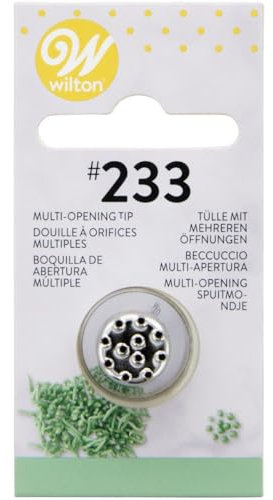 Wilton Beccucci in Acciaio Inox #233 Multi-Aperto Cardato, Beccucci Sac a Poche, Piping Tip Riutilizzabile per Decorare Torte, Cupcake, Biscotti, Pasticcini