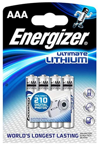 Energizer Ultimate Lithium-Batterie AAA Micro 1,5 Volt im 4er-Pack