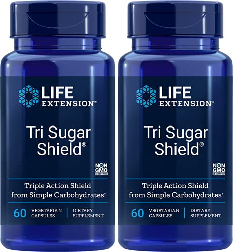 Life Extension Tri Sugar Shield, 60 Vegetarian Capsules (Pack of 2)