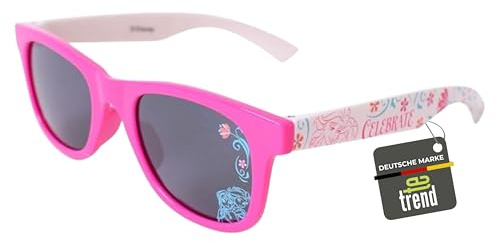 TE-Trend Frozen Kinder Mädchen Girl Sonnenbrille Kindersonnenbrille Sonnenschutz UV400 Brille Motivbrille Summer Celebrate Pink Weiß