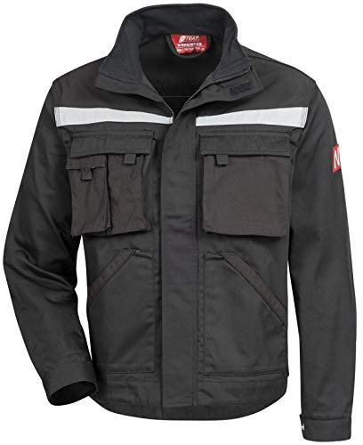 Nitras Motion TEX Plus - Arbeitsjacke für Damen & Herren - Schutzjacke verstärkt durch Canvas - Schwarz Gr 54