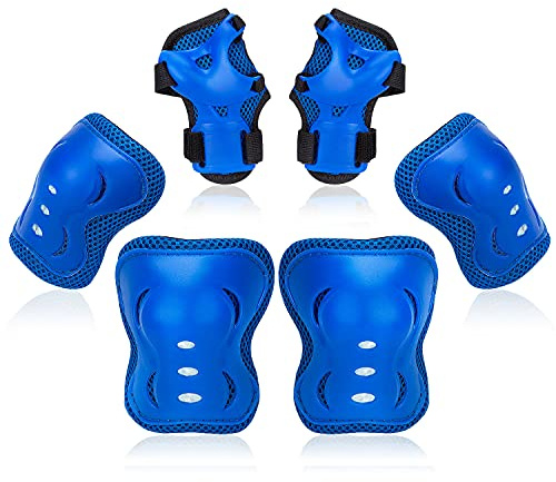 Kids/Youth Knee Pads Elbow Pad Wrist Guards Protective Gear Set, for Child Roller Skates, Cycling Bike, Skateboard, Inline Skatings, Scooter Riding, BMX bike, And Other Outdoor Sports Activities
