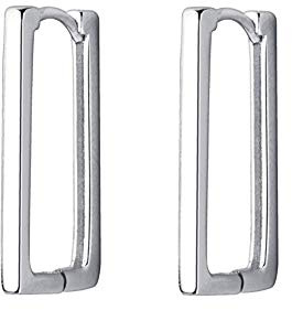 Rechteckige Creolen Sterling Silber 925 Ohrringe für Damen Mädchen Statement Ohrringe Huggie Creolen Baumelnde Ohrringe