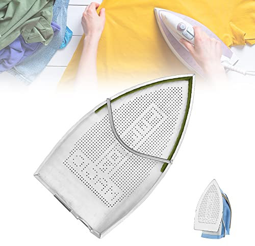 CAEEKER Iron Shoe Cover Non-Stick Iron Cover Teflon Magic Ironing Shoe Iron Plate Cover Protector Aluminum Ironing Cover Electric Soleplate Cover, Aid Board Protect Fabrics Silk Cloth and Your Iron
