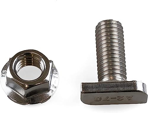 50 x SET Hammerkopfschraube mit Mutter M10 Photovoltaik Länge 25mm A2-70