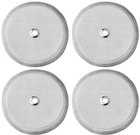 Vorfaove 4 Piezas de de Filtro de Café de Repuesto de Acero Inoxidable de 4 Pulgadas, para Cafeteras y MáQuinas de Té de 1000 Ml, 8 Tazas de Prensa Francesa