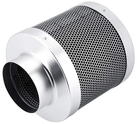 Filtro a Carbone d'Aria da 4 Pollici, Controllo in Acciaio Inox sellino, rimuove Tre Volte più odori e impurità. Carbone Fresco Australiano, per Tenda di Crescita,