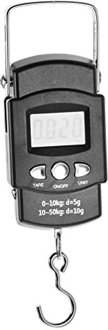 LIFKOME 50kg Elektronische Hängewaage Mit Maßband Digitale Angelwaage Tragbare Haushaltswaage Mit Lcd-display Und Hintergrundbeleuchtung