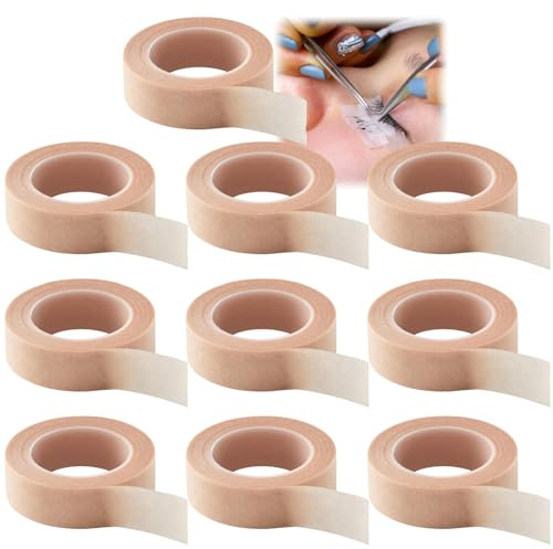 Micropore Nastro,10pcs Cerotto Naso,Nastri Microporosi,Flessibile Nastro,Nasale Traspirante,Nastro Adesivo,Benda Elastica Autoadesiva,per Medicazioni,Sport,Naso,Extension Ciglia