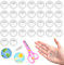 30 Stück Buttons Selber Machen, DIY Transparente Buttons 44mm, Buttons Anstecker Set Mit Schere Und Kartenlöser, Buttons Anstecker Zum Selbstgestalten, Buttons Aus Acryl Für Kinder