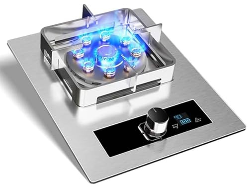Stufa A Gas, Fornello A Gas Portatile Per Interni, Piano Cottura A Gas Con Bruciatore Singolo, Timer Ad Alta Potenza A Nove Cavità Da 5,2 KW, Con Protezione Antispegnimento, Per Cucina Domestica(NG)