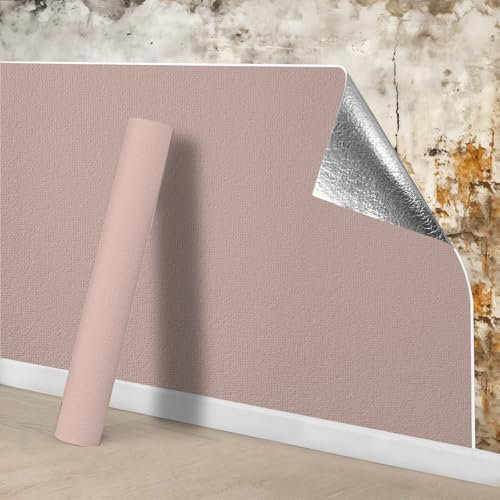 Camiraft Thick Wallpaper for Bad Walls Pink Self Adhesive Thermal Wallpaper 3mm Thick Waterproof XPE Foam Wall Insulation Self Adhesive Wall Panels for Living Room Kitchen Bathroom Ceiling