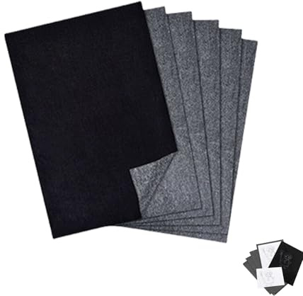 50 Blatt Transferpapier,Pauspapier Schwarz,Kohlepapier,papier zum Durchschreiben A4,Graphitpapier,Kohlepapier zum Nachzeichnen,Abpauspapier,Pauschpapier A4 für Papier,Holz,Leinwan,Keramik(Schwarz)