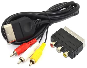 CHILDMORY 1.8m / 5.9ft av Audio Vidéo câble TV composite avec adaptateur 3rca à foulard compatible avec Xbox console