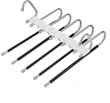 Hosenbügel Kleiderbügel Platzsparend 2 Stück Faltbare Multi Bügel Rutschfester, Multifunktionaler Schrank Organizer aus mit Haken für Hosen,Schals, Jeans