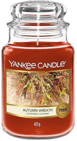 Yankee Candle Scented Candle | Autumn Wreath Large Jar | Long Burning Candles: up to 150 Hours | Perfect Gifts for Women