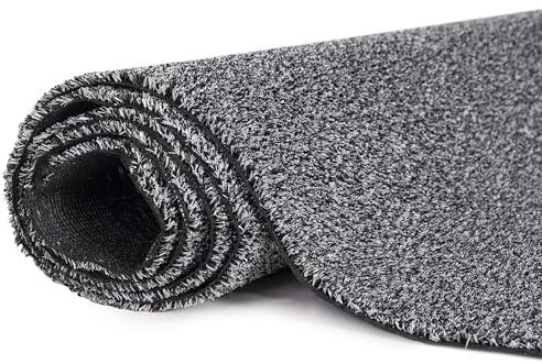 Mazovia Kunstrasen Balkon 400x300cm 7mm Schwarz Wetterfest Pflegeleicht | Kunstrasenteppich für Terrasse UV-Beständig Wasserabweisend Reinigungsmittelbeständig Robust Realistisch Verkauf pro Meter