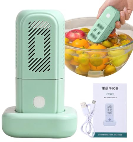 szaluyk Limpiador Pelador de Frutas,Limpiador Inalámbrico De Frutas Y Verduras - Dispositivo Automático Hogar De Cocina Para Viaje Ensalada Casa Purificador