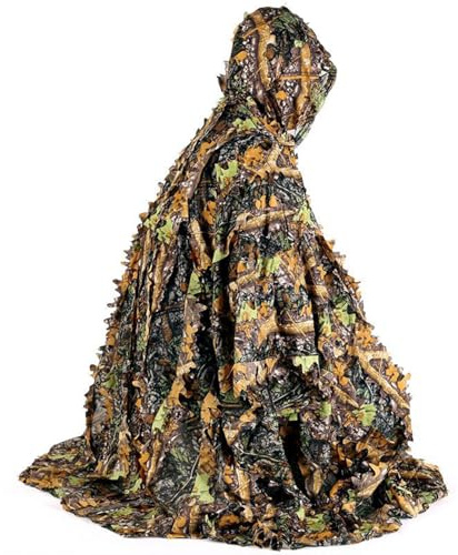 Ghillie Suit, traje de camuflaje 3D para la selva, traje de hoja para caza, camuflaje de hojas 3D al aire libre, ropa de camuflaje para acampar al aire libre fotografía de vida silvestre