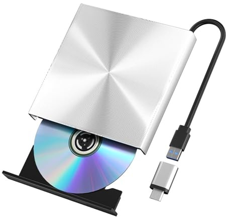 Lettore Blu-ray Esterno USB 3.0 Tipo C, Lettore Blu-ray DVD, Lettore CD Esterno For PC, Laptop E Desktop Facile Da Usare