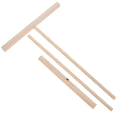 Alipis 2pezzi Forma Di t Spatole in Legno Per Raschiare Le Crepes Per Pancake e Uova Adatte Per Cottura Casalinga Su Elettriche e Superfici Piane