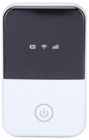 Plyisty Hotspot WiFi Mobile Portatile 4G LTE Router per Viaggi Negli Stati Uniti, Router WiFi LTE da 150 Mbps 4G con Slot per Schede SIM, Collega 10 Utenti, Batteria da 2100 MAh