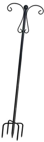 kowaku Support de jardinière en métal à Double Crochet de Berger, élégant et Portable, avec mangeoire à Oiseaux et Lampes solaires pour Jardin, 233 Cm
