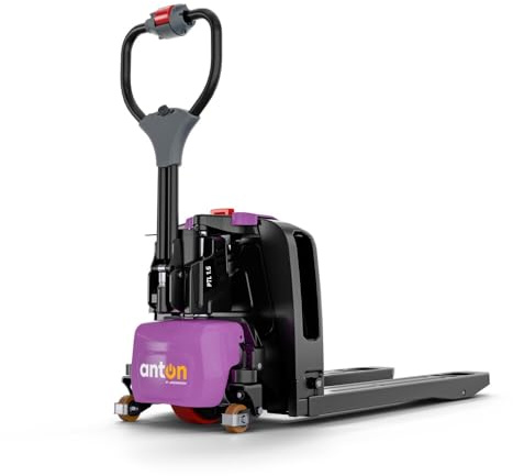 AntOn by Jungheinrich E-Hubwagen | 1,5t Tragkraft | 1.150mm Gabellänge | Lithium-Ionen-Batterie 24V/20Ah | kurze Ladezeit | externes Ladegerät | 2. Akku integrierbar | Elektro-Hubwagen + Stützräder