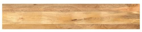 Genérico Tablero de Mesa Rectangular Madera Maciza Mango 140x30x3,8 cm,Mobiliario,Accesorios para mesas,Tableros para mesas,Marrón,10.34 KG,371506
