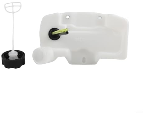 Bulevisiter Réservoir de carburant de rechange compatible pour modèle 1E34F, réservoir d'huile en plastique blanc pour débroussailleuses et débroussailleuses, pièces de tondeuse à gazon avec débit de