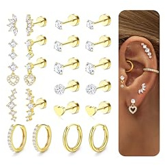 Adramata Helix piercingar kirurgiskt stål örhängen piercing set