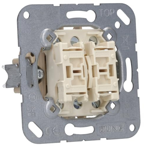 JUNG 509U Mecanismo Interruptor, 10 AX / 250 V, Doble Conmutador