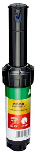 Rain Bird CP5004PC Arroseur rotatif professionnel avec jeu de buses professionnelles, secteur réglable de 40° à 360°, distance de pulvérisation de 8 à 11,5 m, noir